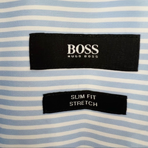 Hugo Boss button down shirt striped long sleeve slim fit - Picture 7 of 8